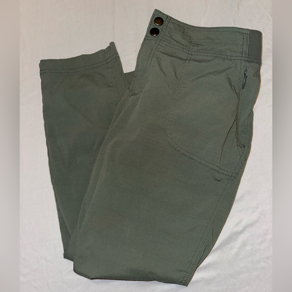 Athleta Athletic Pants Women's Size 8 Tall - Olive Green - Casual Workout Travel - Picture 2 of 10
